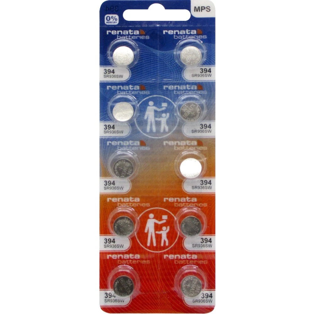 Renata 394 Watch Batteries SR936SW 10 Pack