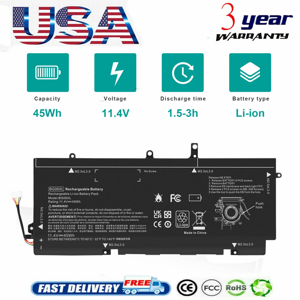 BG06XL Battery for HP EliteBook 1040 G3 Series Notebook 804175-181 804175-1B1