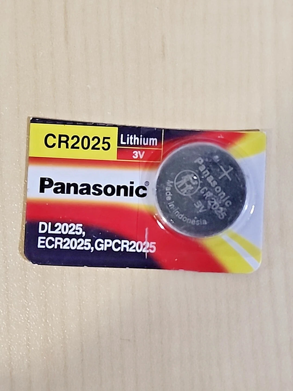 1 pc carded CR2025 DL2025 ECR2025 3v Lithium Battery Expire 2033