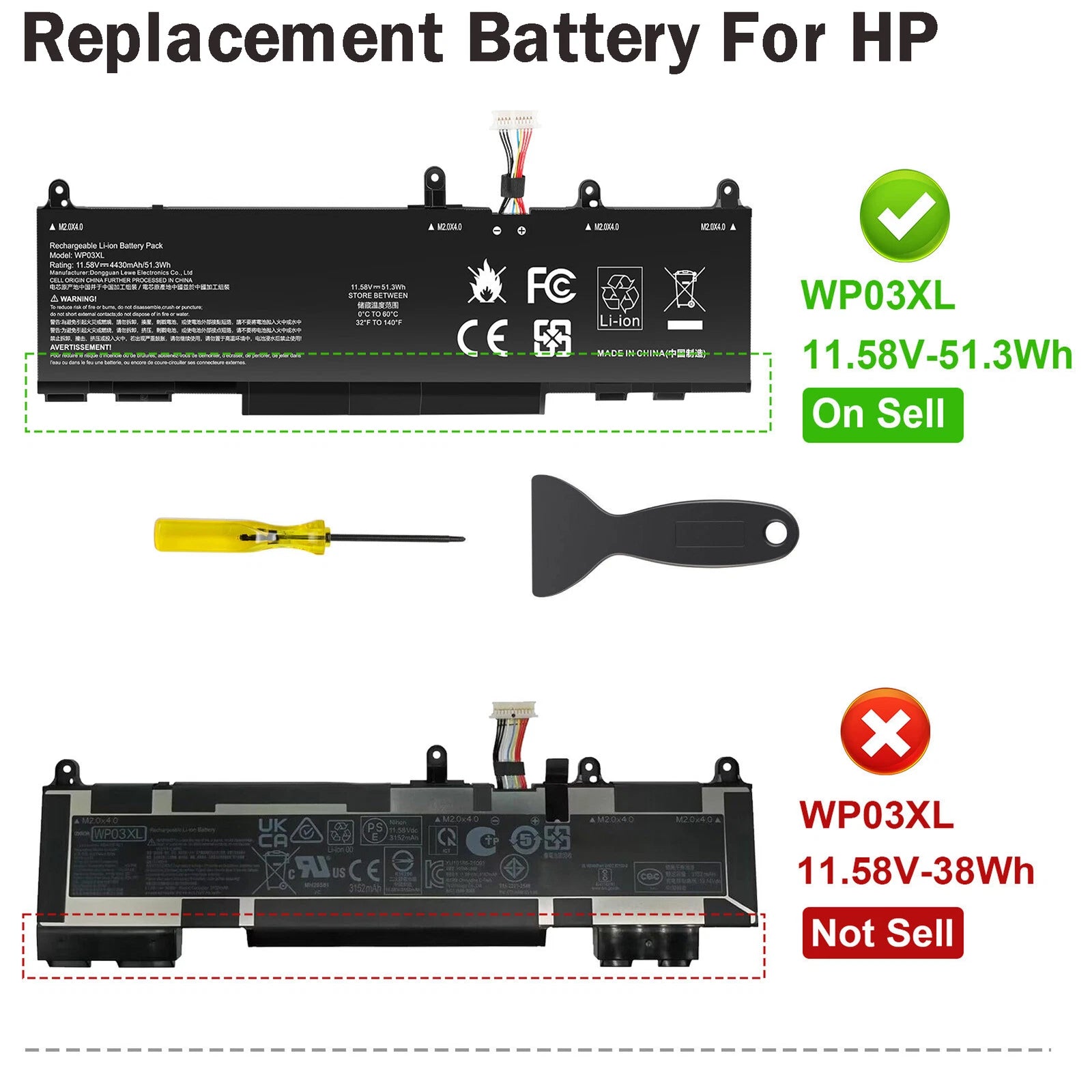 WP03XL Battery For HP EliteBook 830 840 835 845 860 865 G9 G10 G11,1040 G9 Serie