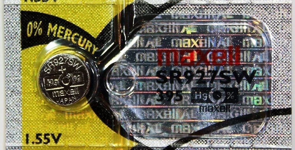Maxell SR927SW 1.55v 395 Watch Battery. (5pcs Per Pack)