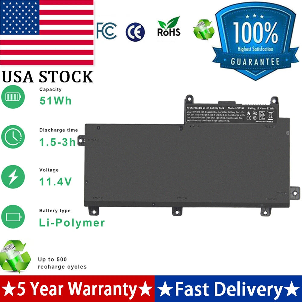 C103XL Battery For HP ProBook 640 G2,645 G2,650 G2,655 G2,HSTNN-UB6Q,801554-001