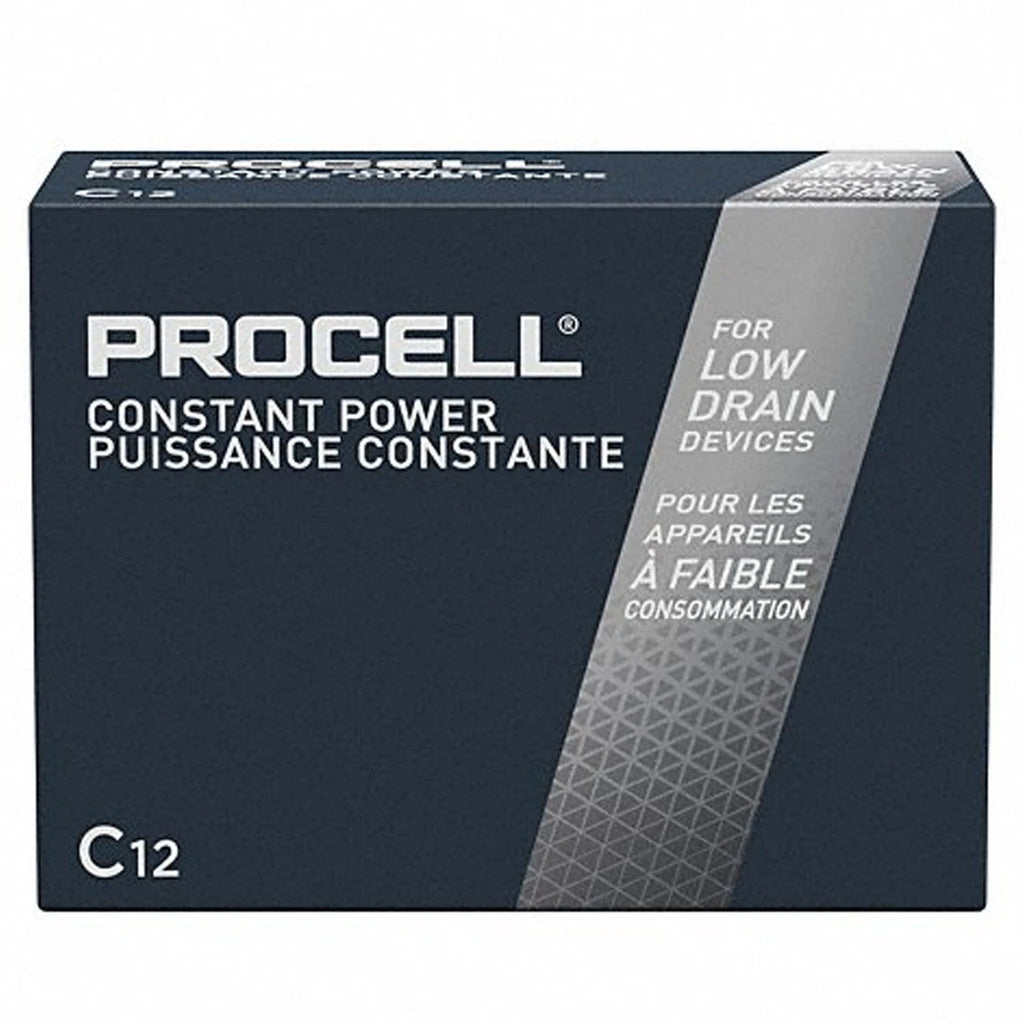 12pc Duracell PROCELL Constant Power PC1400 1.5V C Everyday Alkaline Batteries