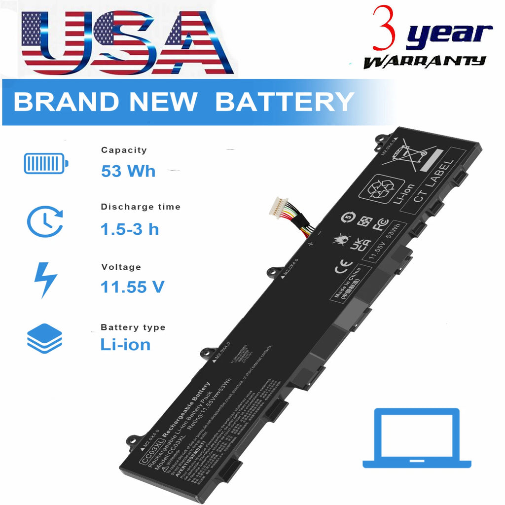 CC03XL 56Wh Battery for HP EliteBook 830 835 840 845 850 855 G7 G8 L78555-005