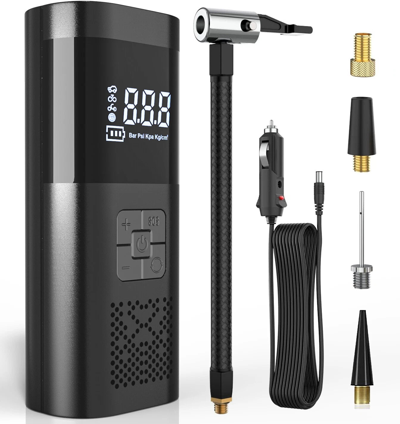 150 PSI Air Compressor Tire Inflator Fit Car Moto Bike Tires Air Pump Portable
