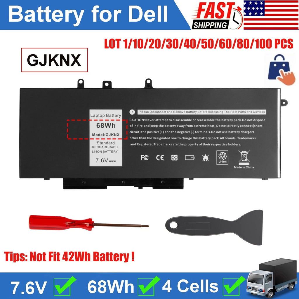 ?LOT GJKNX Battery For Dell Latitude 5480 5580 5280 5490 5491 5580 5590 5591 US