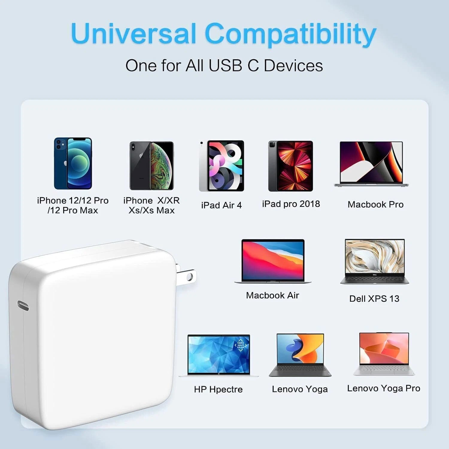 96W USB-C Power Adapter Charger for Apple Macbook Pro 15" 13" A1706 A1707 A1708