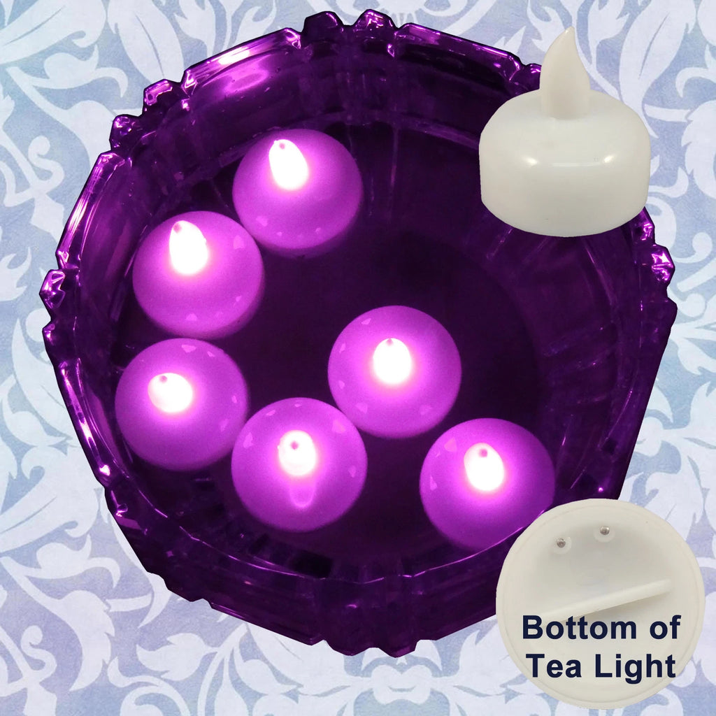 18 Flameless Floating LED tealight Candle Battery operated Pink tea lights NEW