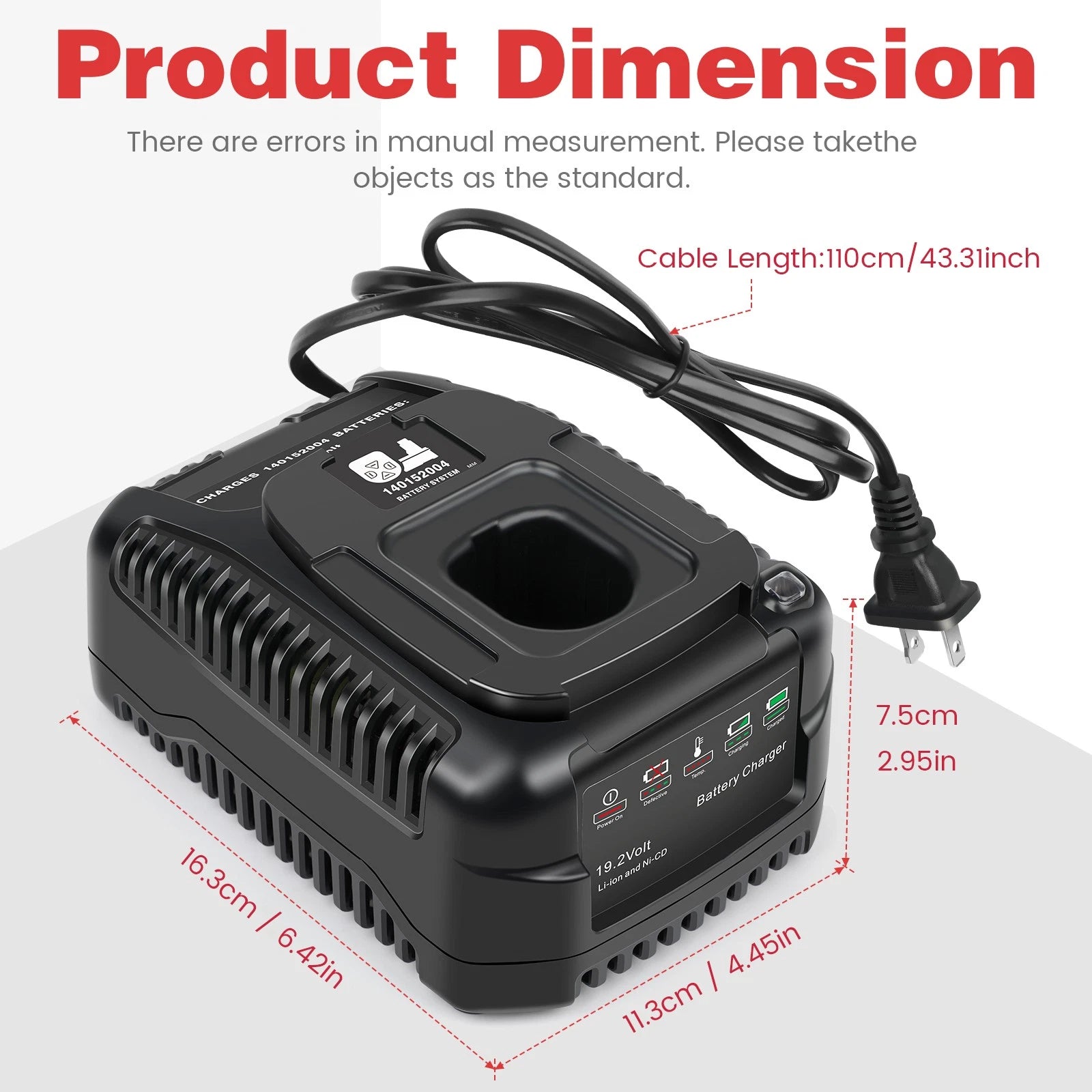 19.2V Charger For Craftsman Li-ion Ni-CD Ni-Mh C3 Battery 11375 11376 130211004