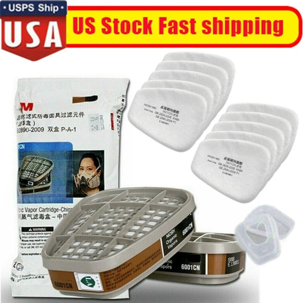 5N11 Cotton Filter /6001CN Filter Cartridge /Cover For 6200 6800 7502 Respirator