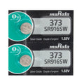 373 SR916SW Murata Batteries 2 Pcs - Replaces Sony