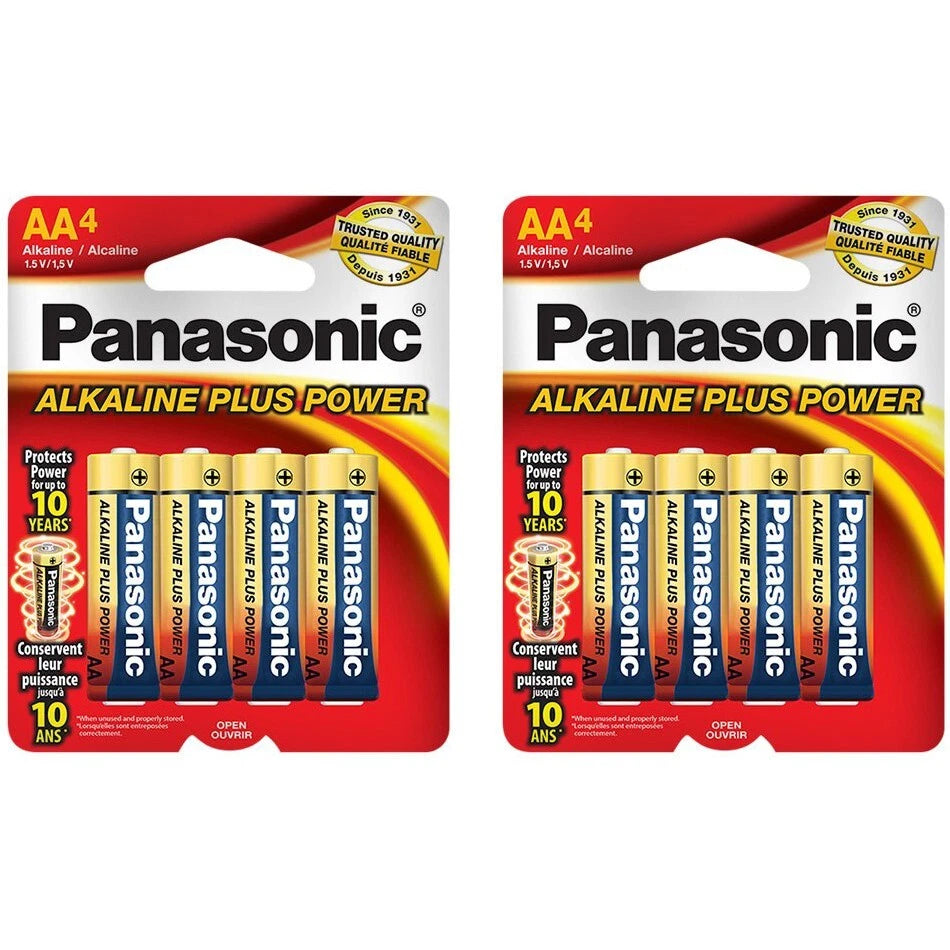 Panasonic AA 8 Count Alkaline Plus Power Batteries