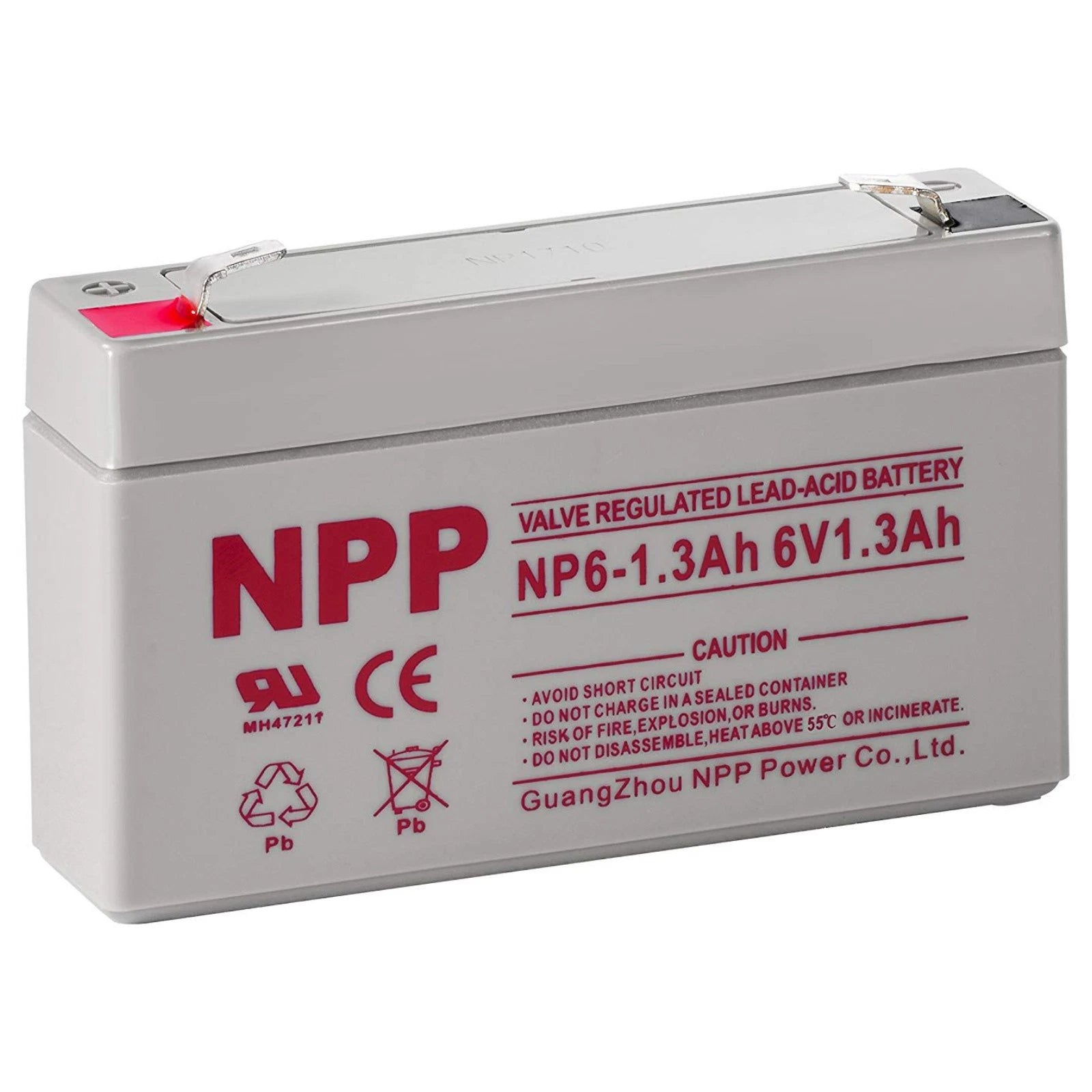 NPP NP6-1.3Ah 6V 1.3Ah AGM VRLA General Series Battery