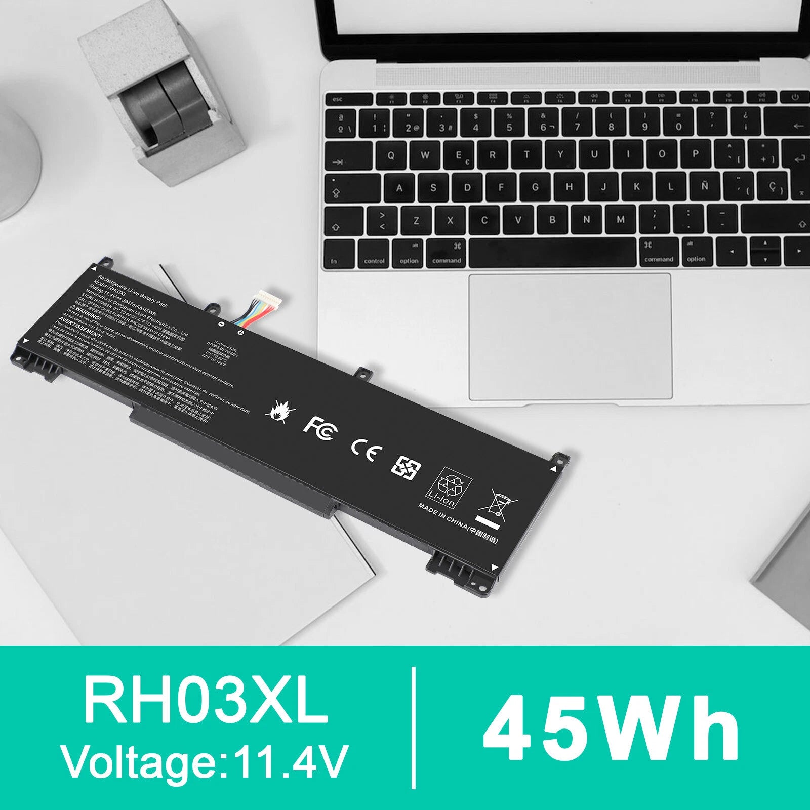 45Wh Battery RH03XL For HP ProBook 430 440 450 630 640 650 G8 Series HSTNN-OB1T