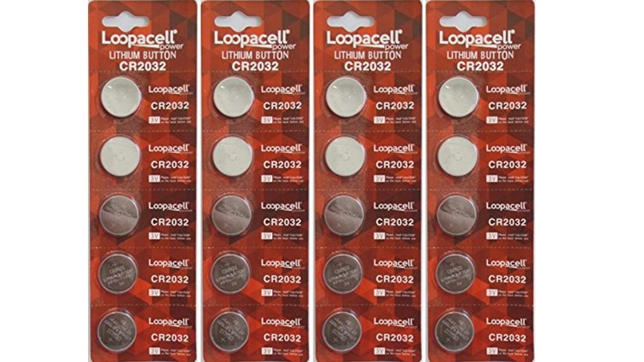 20x Loopacell Cr 2032 Battery (CR2032/DL2032/E-CR2032/SB-T51/LF1/2V) Lithium 3v