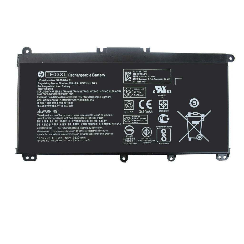 Genuine TF03XL Battery For HP Pavilion 15-CC 15-CK 15-CD 14-CD Series 920070-855