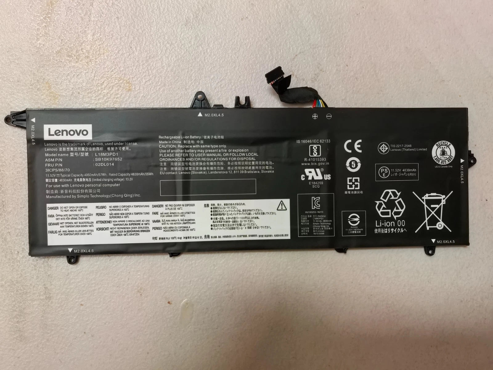 NEW Genuine L18L3PD1 L18M3PD1 L18C3PD2 Battery for Lenovo ThinkPad T490s T495s