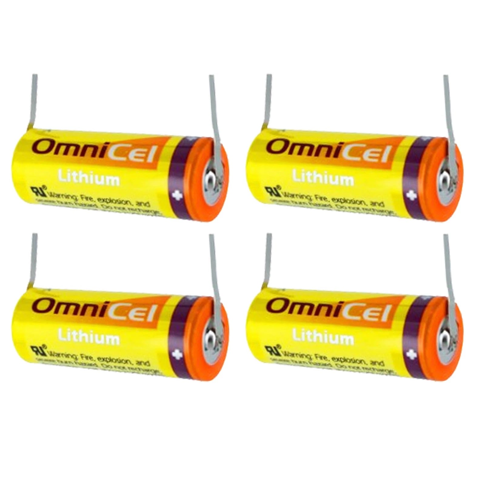 4x mnicel ER18505 3.6V 3.8Ah Sz A Lithium Battery w/ Tabs Tracking Backup AMR
