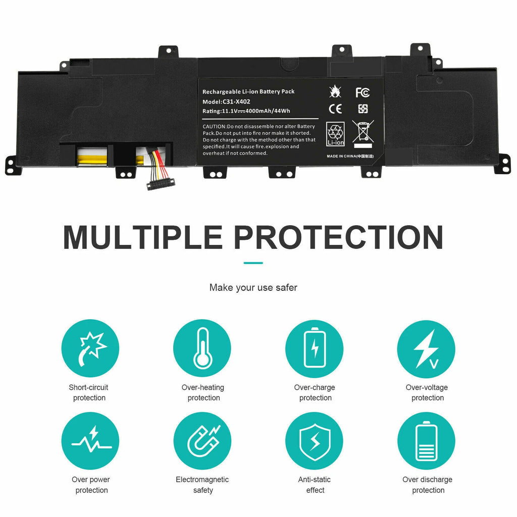 C31-X402 Battery for Asus VivoBook S300C S300CA S300E S400 S400C S400CA 44Wh