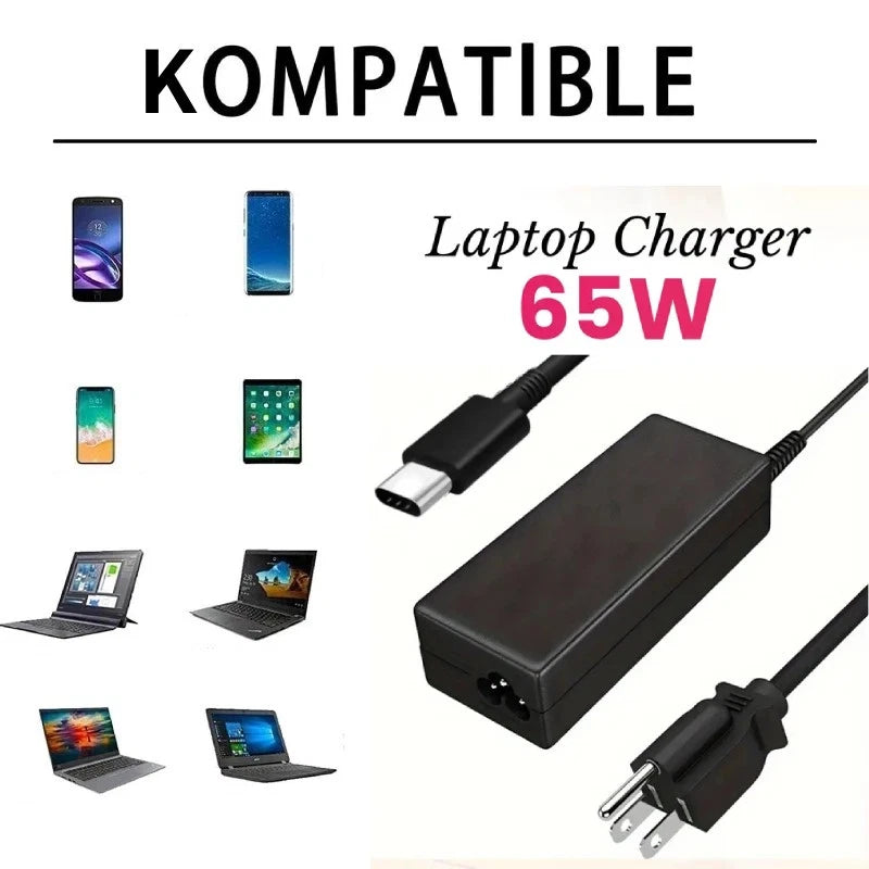 For Lenovo 65W USB-C Ac Adapter Charger For P51s P52s E485 E580 T470 X280 TP25