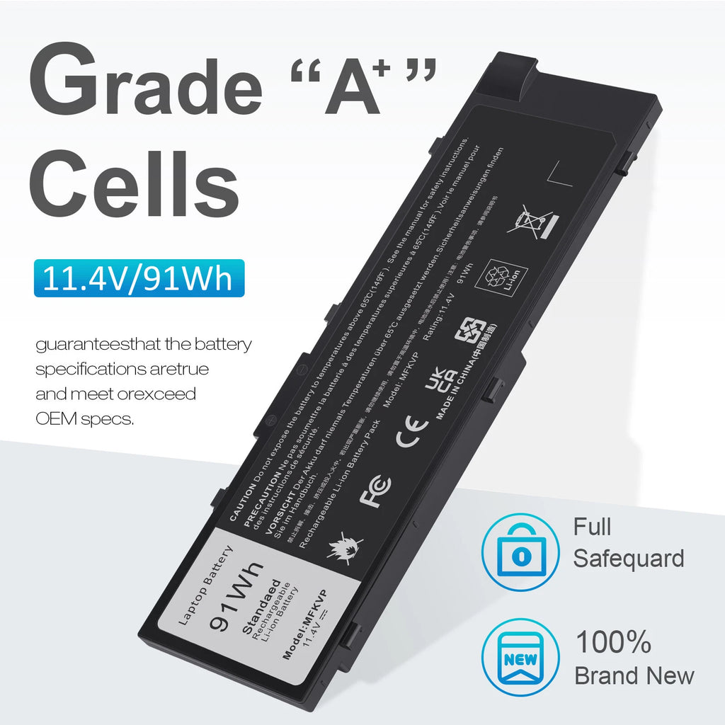 MFKVP Battery 1G9VM for Dell Precision 15 7510 7520 17 7710 7720 M7510 M7710
