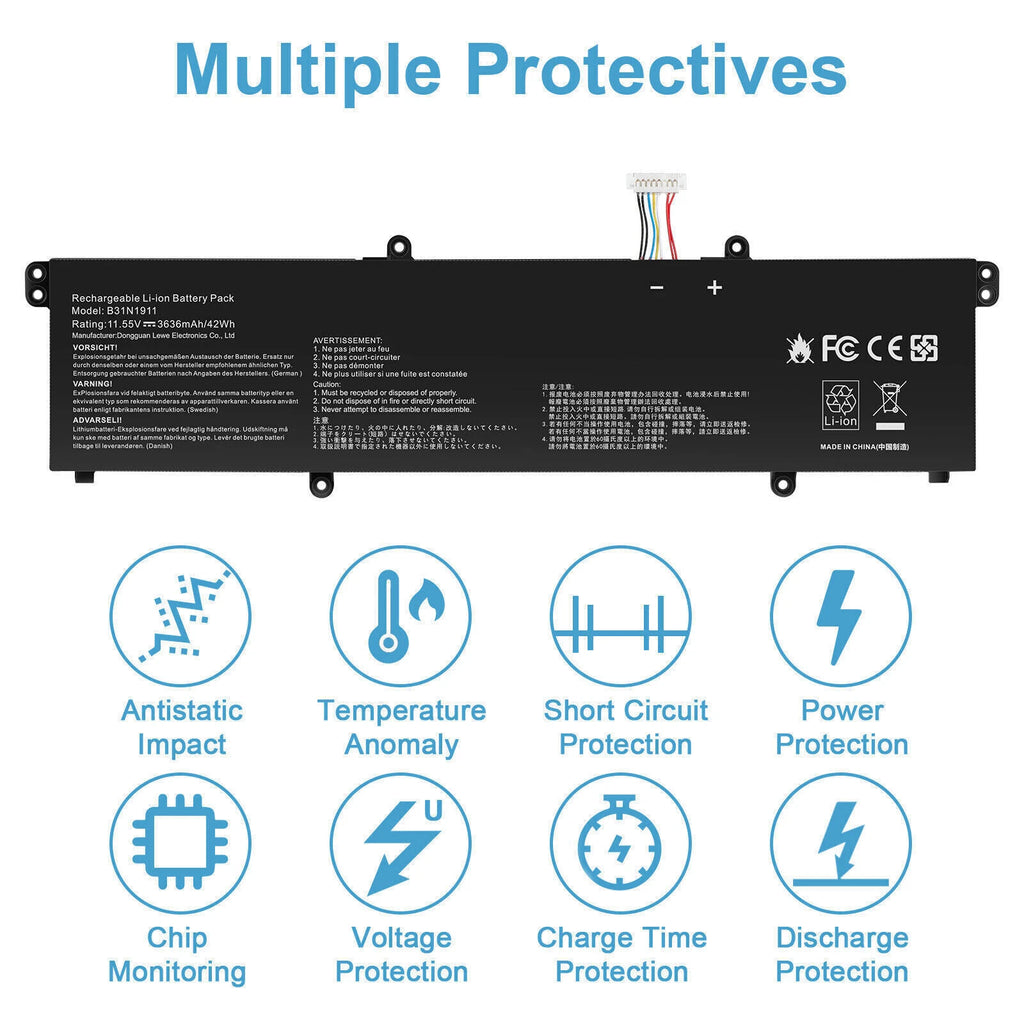 B31N1911 Battery For ASUS VivoBook Flip TM420IA TP470EA TP470EZ X421DA C31N1911