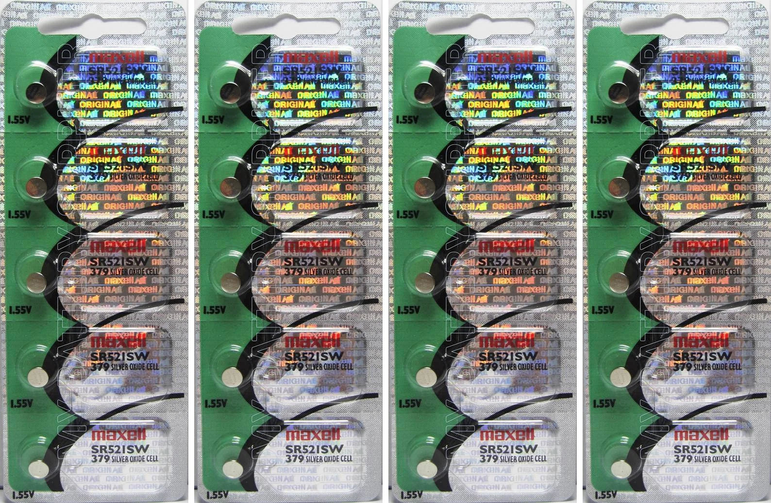 Maxell 379 Silver Oxide 20 Batteries (SR521SW)