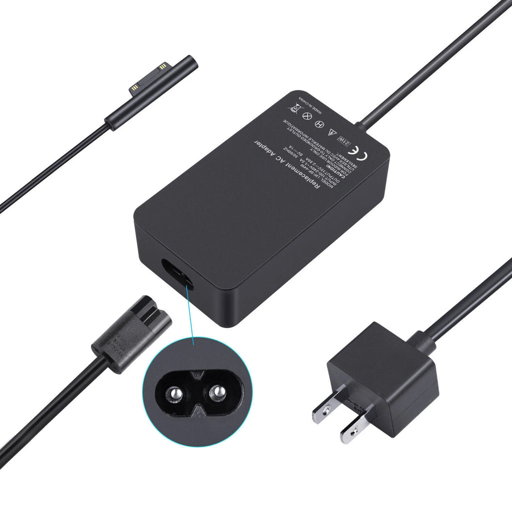 44W Power Adapter Charger For Microsoft Surface Pro 3 4 5 1800 1769 Go 1/2 15V