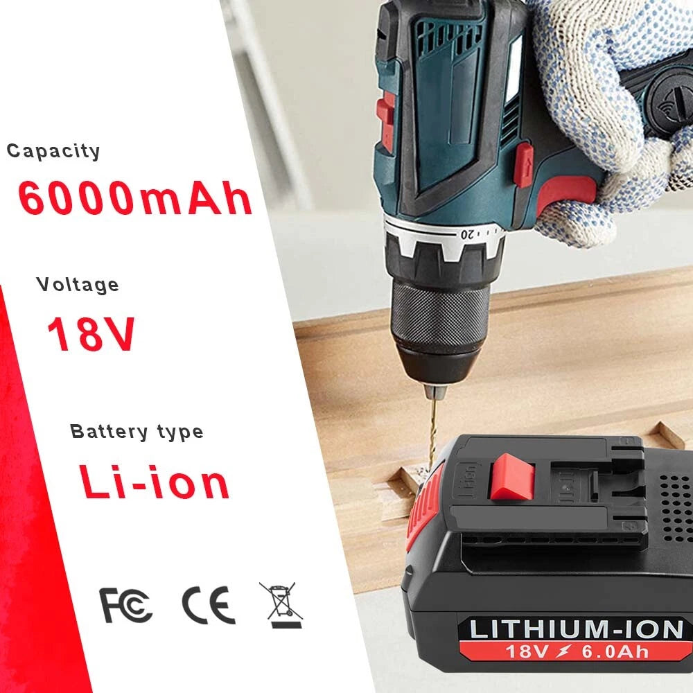 Battery Charger for Bosch 18V BAT609 BAT618 BAT611 BAT620 BAT610G 24618-01 6.0AH
