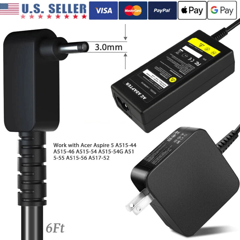 AC Adapter Charger For Acer Spin 3 SP314-21-R56W SP314-21N-R3KD Power Supply