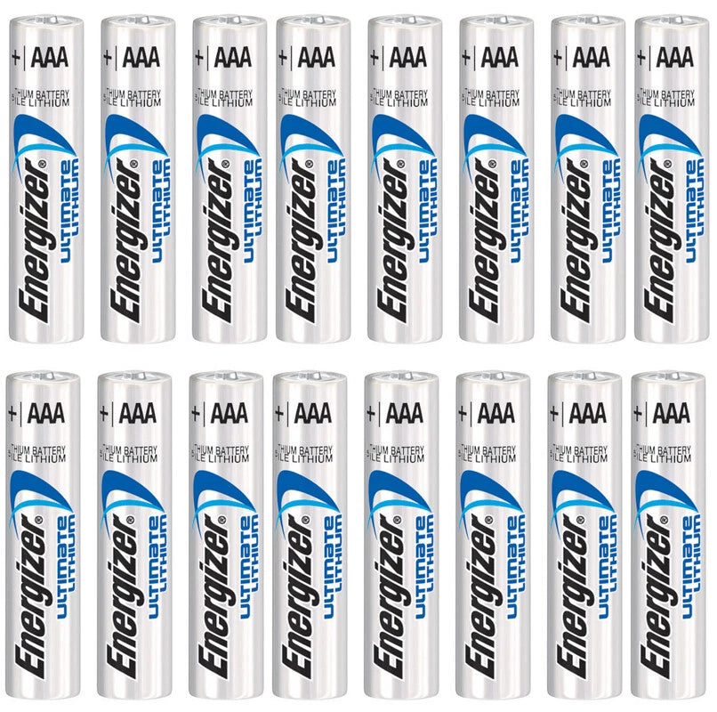 16 Energizer AAA Ultimate Lithium Batteries, L92BP FRESH BATTERIES