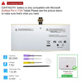 ??38.2WH Replace DYNR01 G3HTA027H Battery For Microsoft Surface Pro 4 1724 12.3"