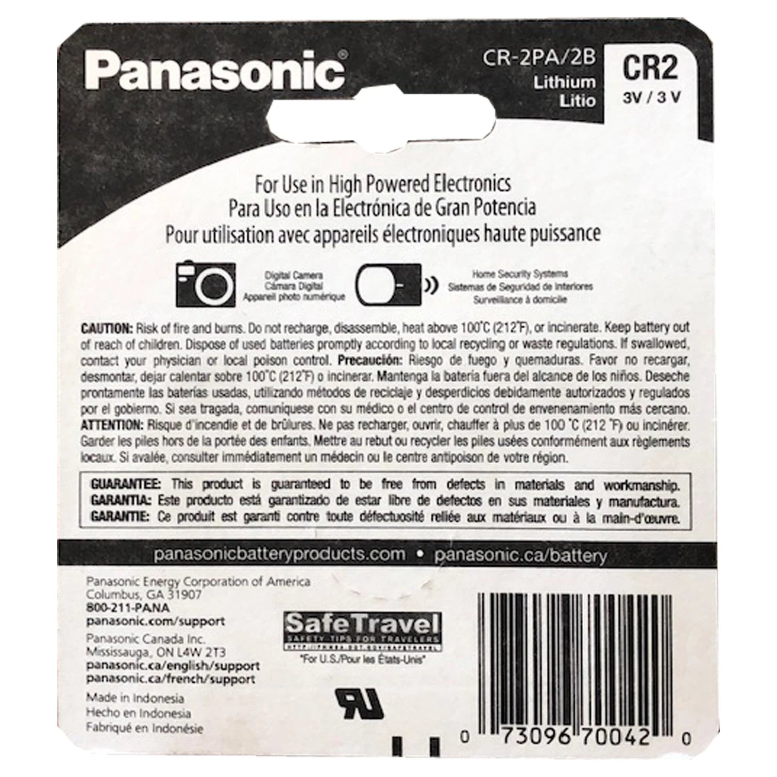 5x 2pk Panasonic 3V CR-2 Photo Battery Compatible With CR1025 RLCR2-L VCR2NP