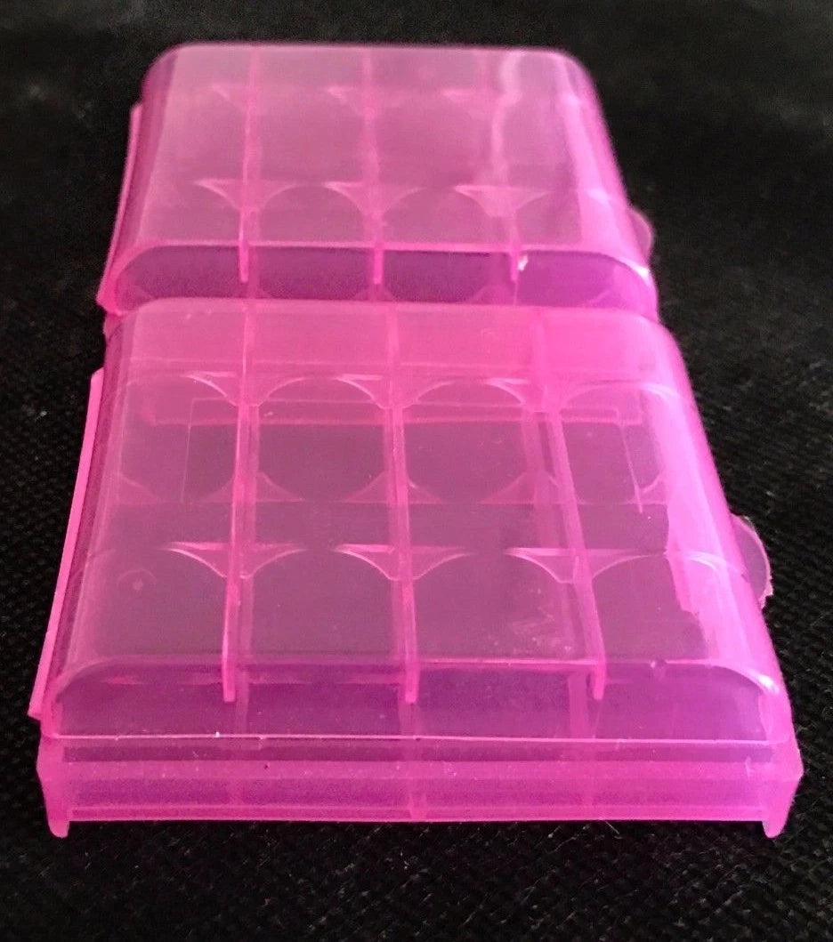 Brand New "2" Plastic Storage Case Holder Boxes for AA,10440, 14500 Battery Pink