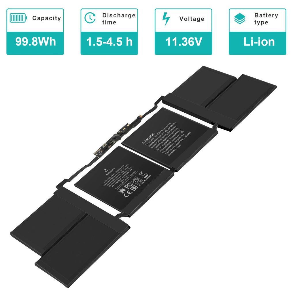 A2113 Battery for MacBook Pro Retina 16" Model A2141 2019 2020 Year 610-00533