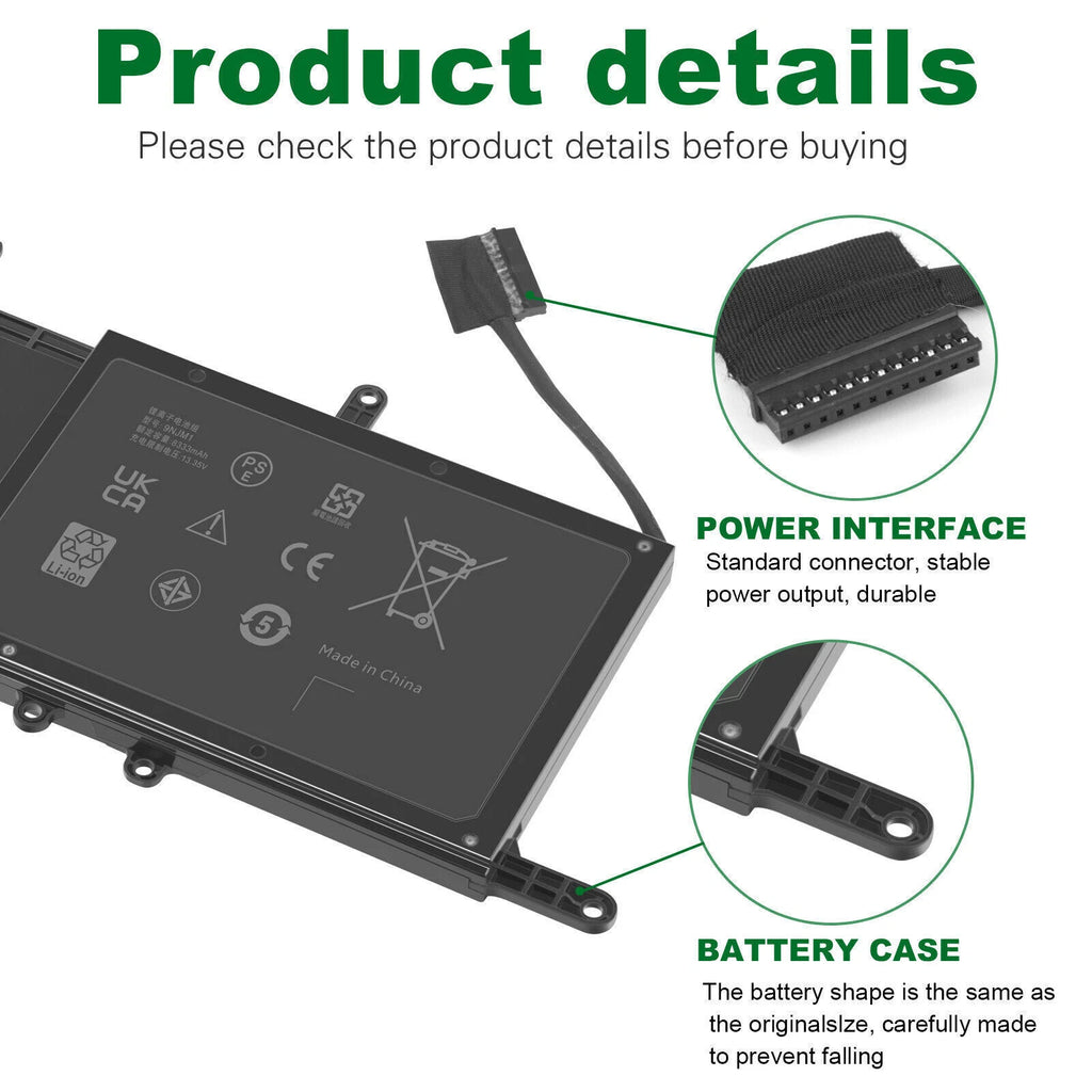 New Laptop Battery MG2YH 9NJM1 HF250 For Alienware 15 R3 R4 17 R4 R5 99Wh 11.4V
