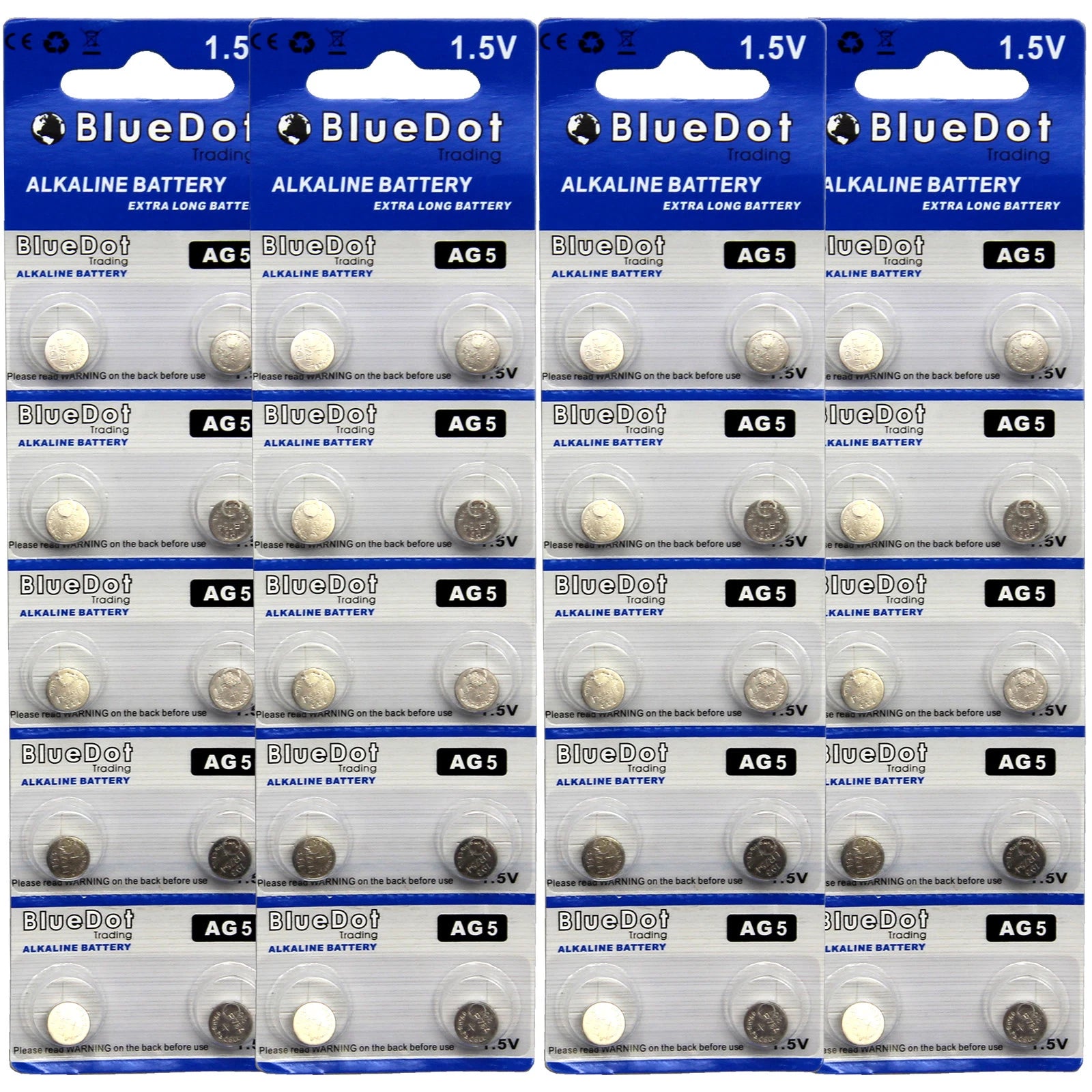 BlueDot ~ 40 AG5 LR754 SR754 LR754 G5 SR48 193 Alkaline battery SHIPS FROM USA