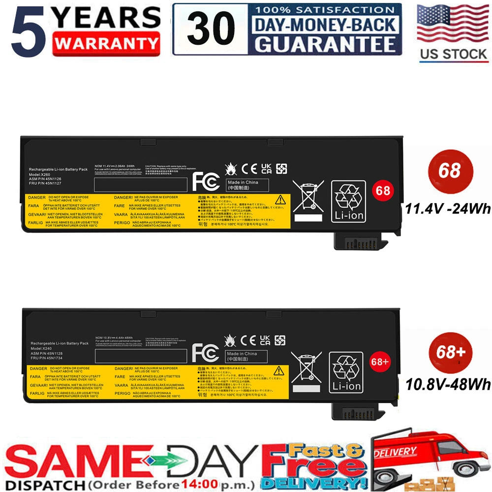?Battery for Lenovo ThinkPad X240 X250 X260 T440 T440S T450 45N1134 45N1776 68+