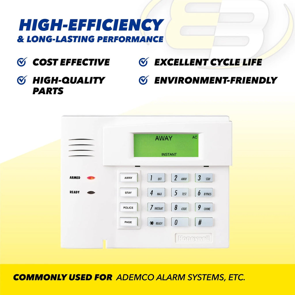 Compatible With Battery for Security Alarm Systems 300-03864-1 L5210 LYNXR L3000