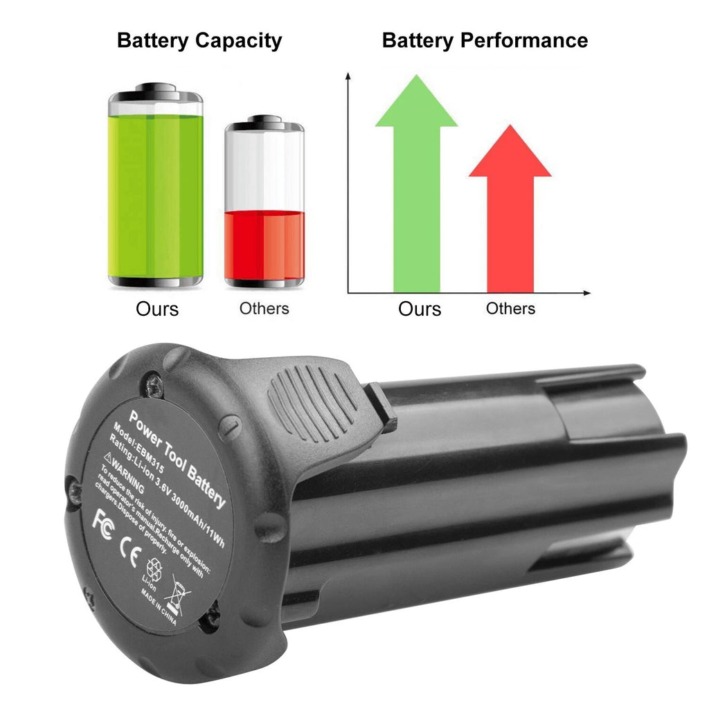 3.6V Lithium Battery For Hitachi Battery EBM315 326263 326299 NT65GS FDB3DL 3Ah