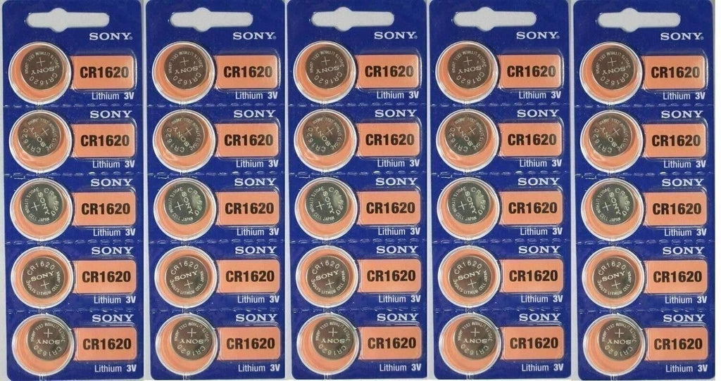 SONY CR1620 DL1620 3V Coin Lithium Battery x 25