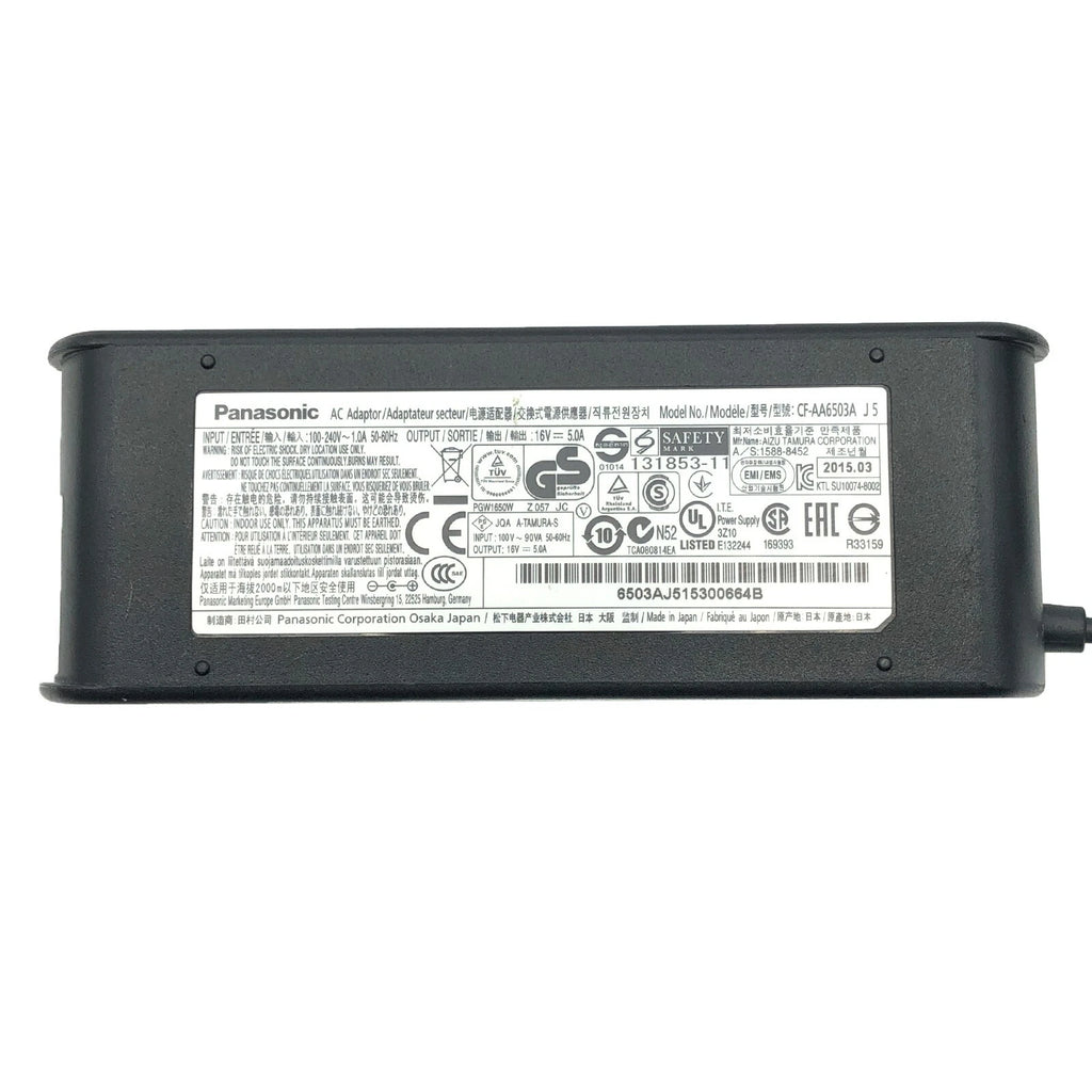 NEW Original Panasonic CF-AA6503A J5 AC/DC Power Supply Adapter 16V 5A 80W w/PC