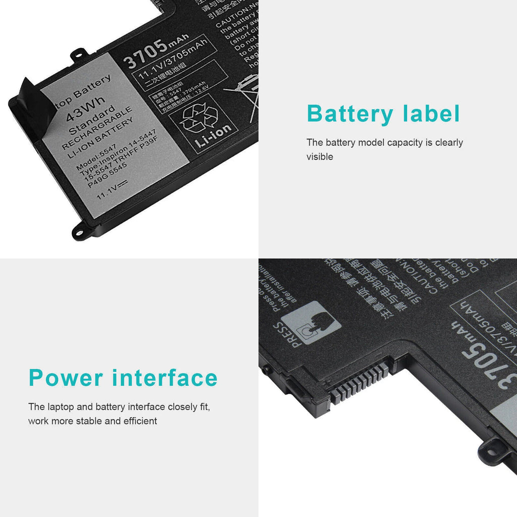 TRHFF BATTERY FOR DELL Inspiron 15-5547 5545 5548 N5447 Latitude 3450 3550