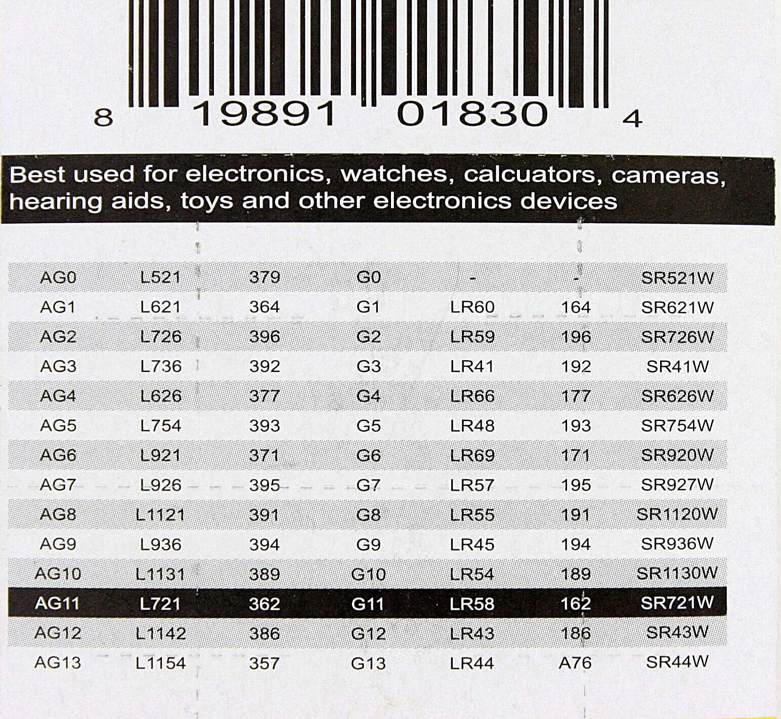 5x 10pk Alkaline 1.5V Watch Battery Compatible With Parts RW 310 RW 410 S23 D361