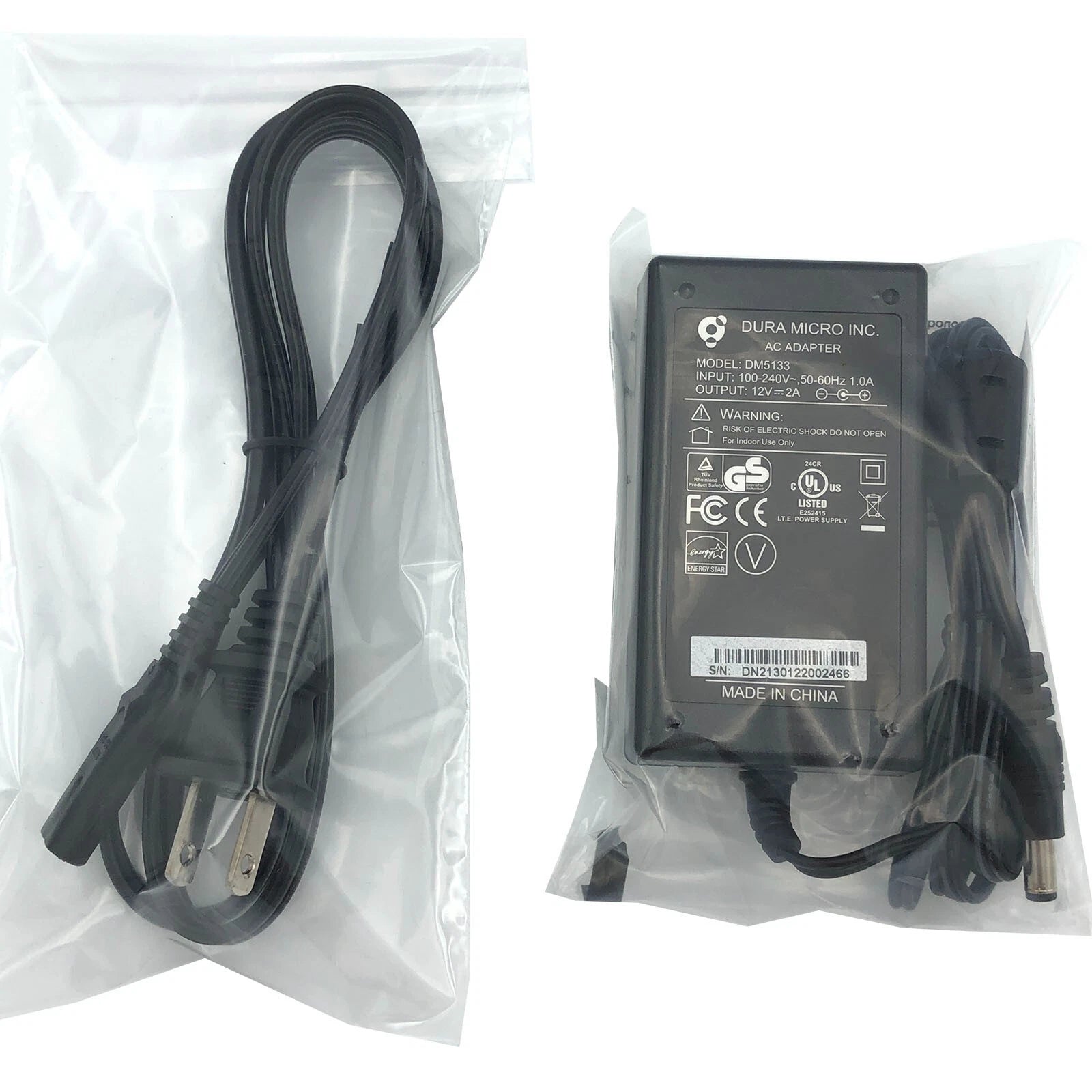 NEW Original Dura Micro Inc DM5133 AC Adapter 12V 2A 24W Power Supply 5.5x2.1mm