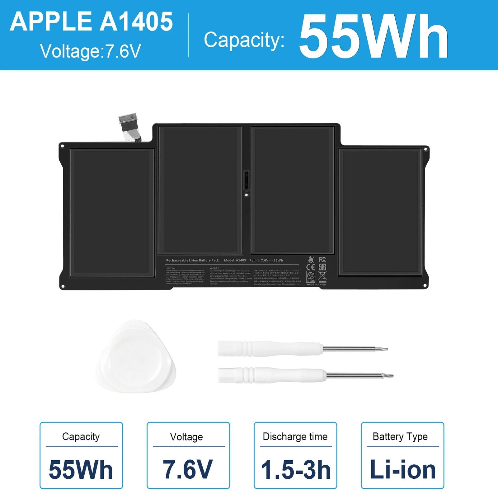 A1369 A1466 Battery For Apple Macbook Air 13" 2011 2012, 2013-2017 A1405 A1496