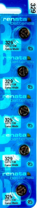 329 RENATA SR731SW (5 piece) SR731 WATCH BATTERIES New Authorized Seller