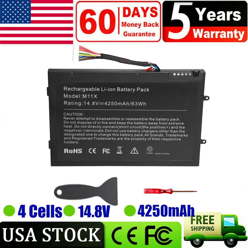 Battery For Dell Alienware M11x M14x R1 R2 PT6V8 KR-08P6X6 T7YJR P06T GameLaptop