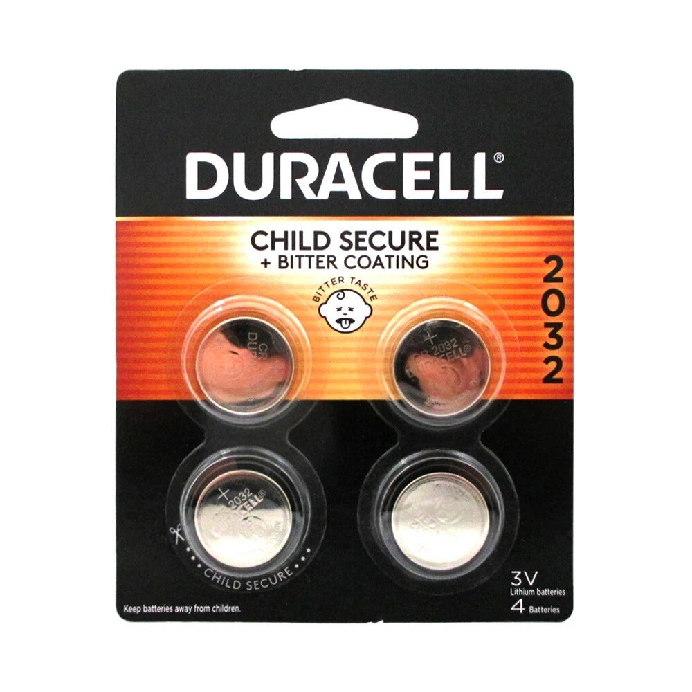 4 Pack Duracell CR2032 3 Volt Battery ECR2032 CR 2032 DL2032