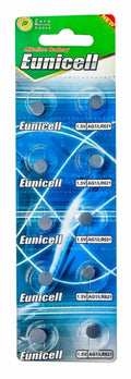 10 Eunicell LR60 AG1 364 164 LR621 1.5 V Alkaline Button Cell Watch Battery